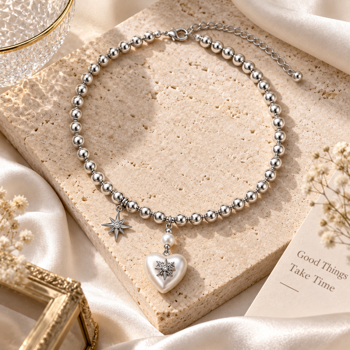 Gemcendra Celestia Heart Charm Necklace