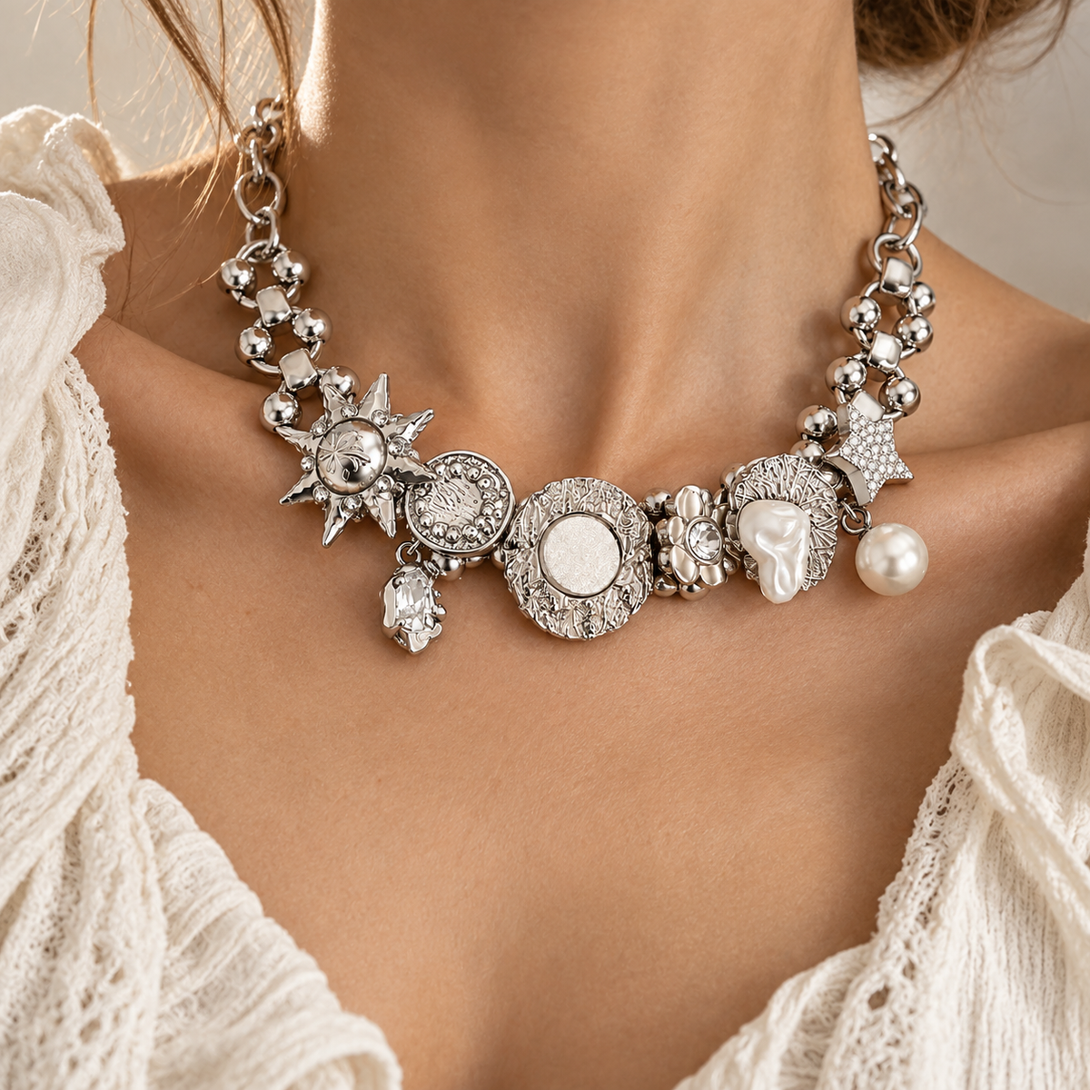 Gemcendra Celestia Relic Charm Necklace