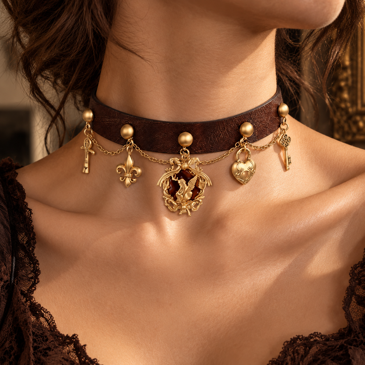 Gemcendra The Aurelia Relic Charm Choker