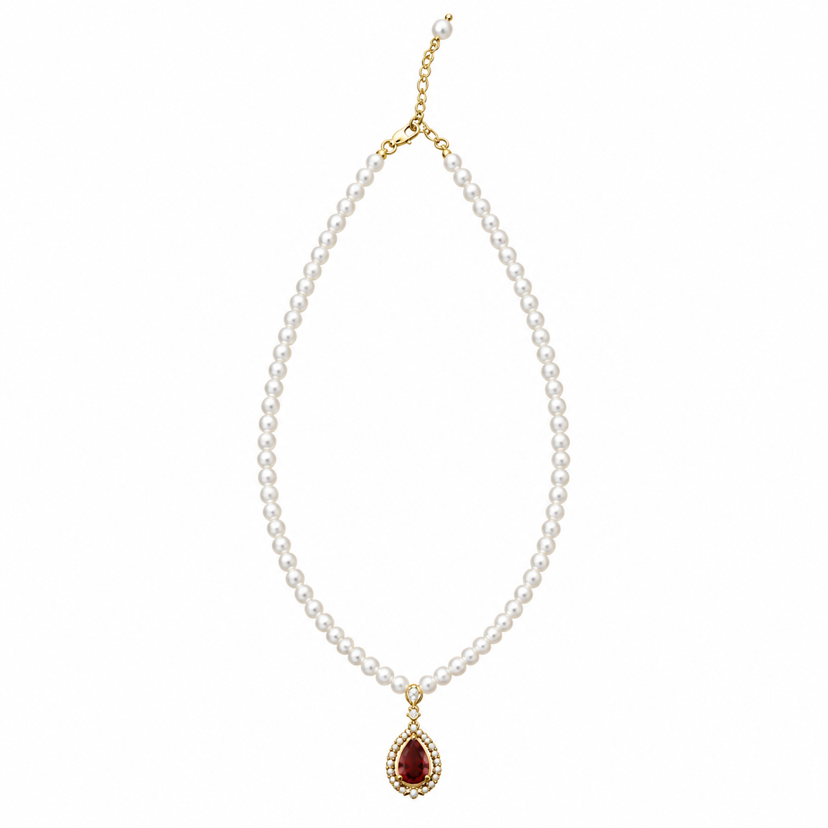 Gemcendra Scarlet Heirloom Pearl Necklace