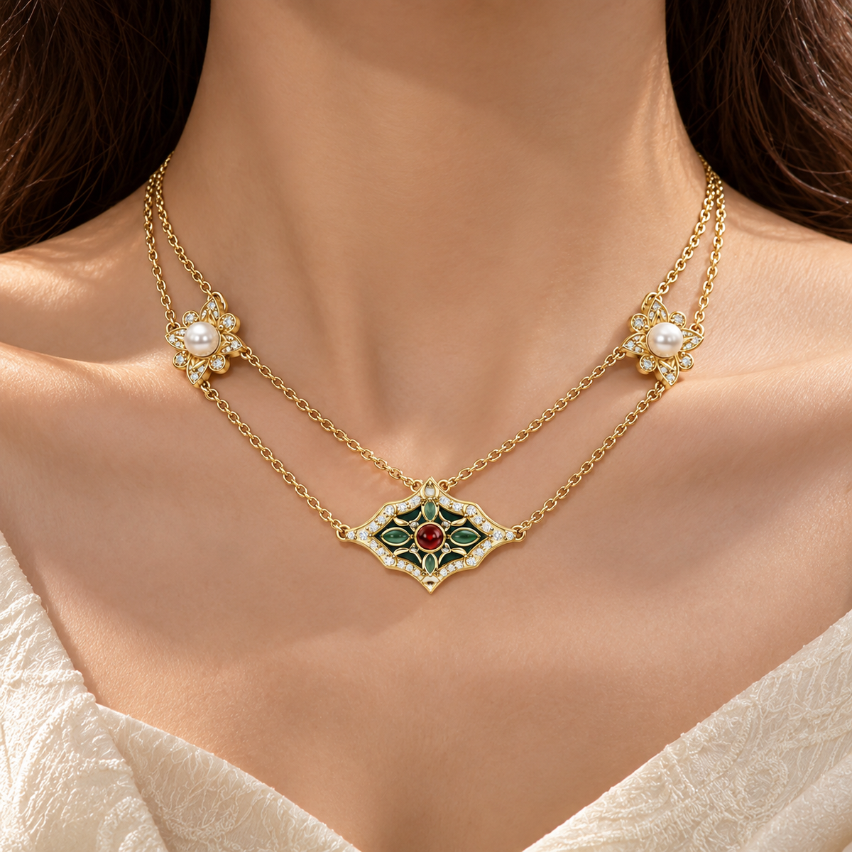 Gemcendra Éternelle Paris — Jardin Impérial Layered Necklace
