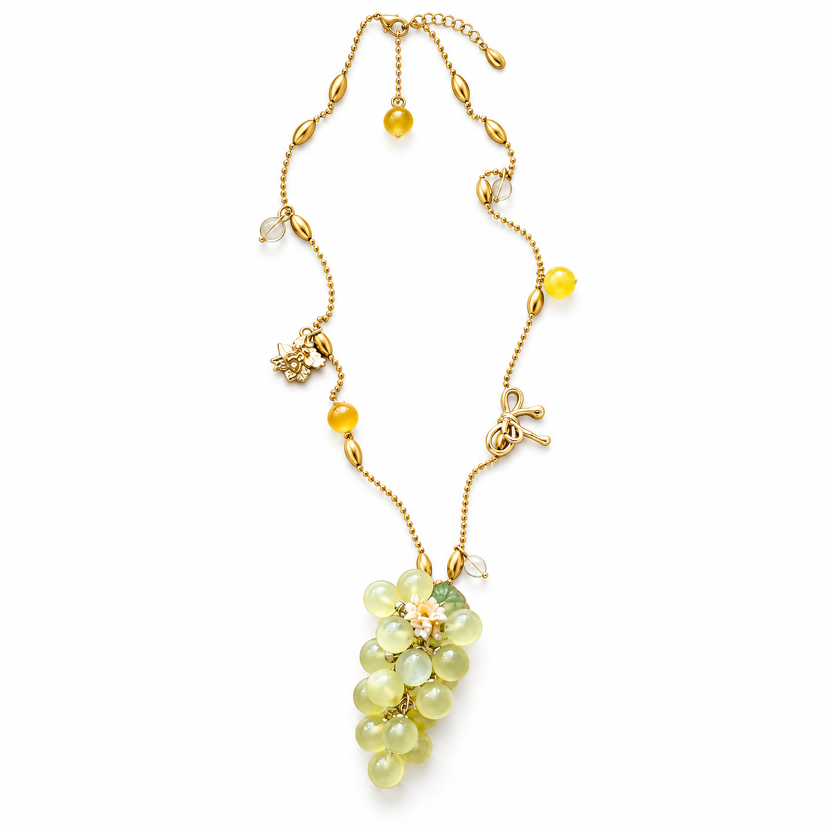 Gemcendra The Verdant Muse Grape Cluster Necklace
